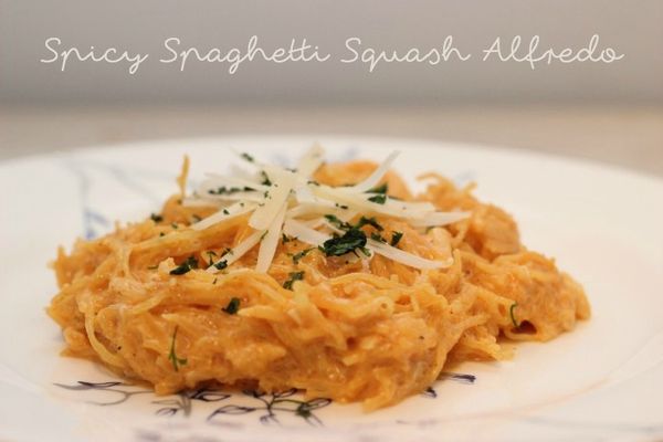 Spicy Spaghetti Squash Alfredo