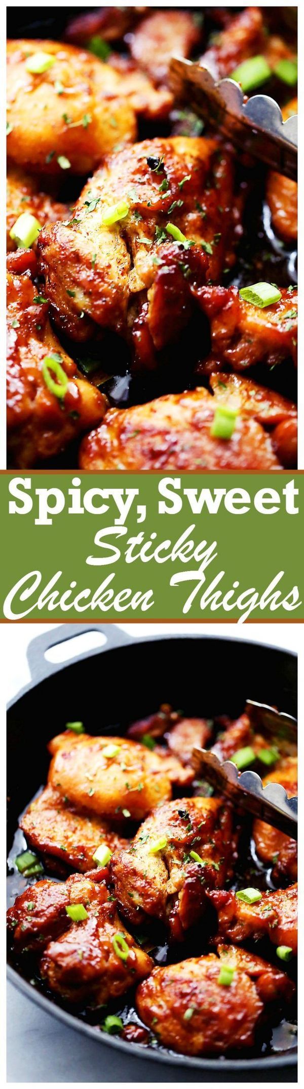 Spicy, Sweet and Sticky Chicken Thighs