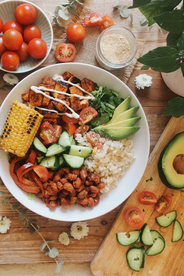 Spicy Tofu & Pinto Bean Bowls