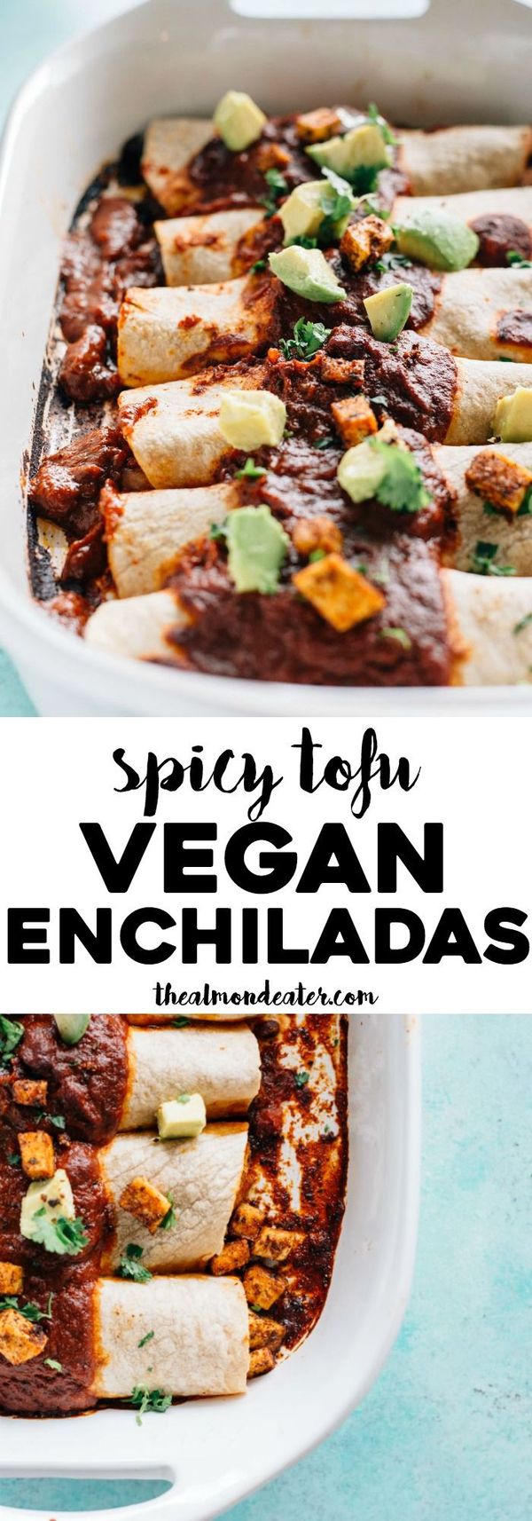 Spicy Tofu Vegan Enchiladas