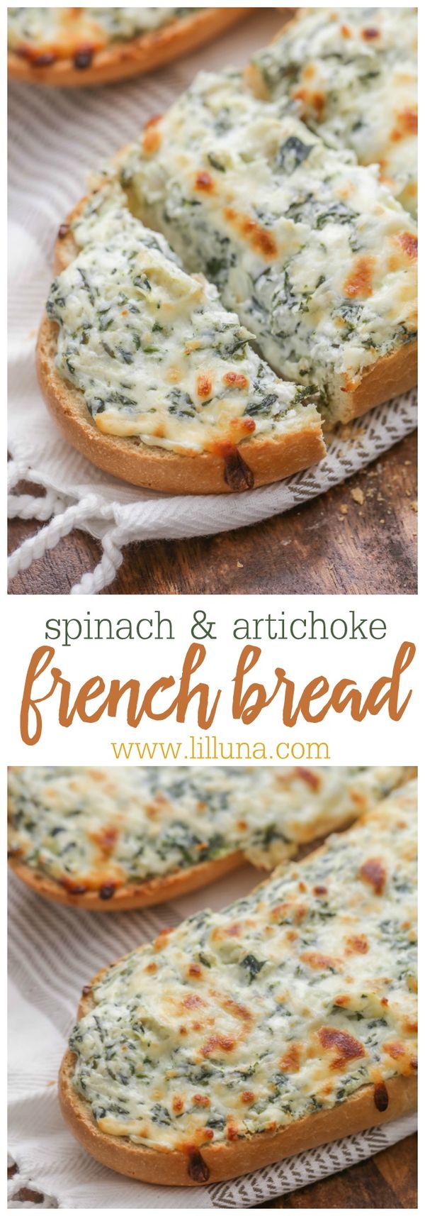 Spinach & Artichoke French Bread