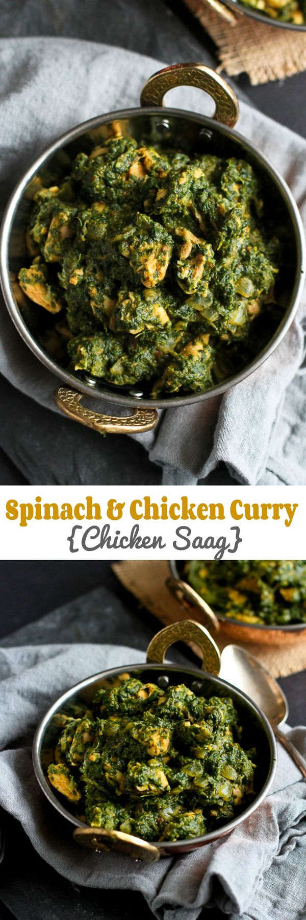 Spinach & Chicken Curry Recipe (Chicken Saag - Healthy New Year Week 2 Challenge