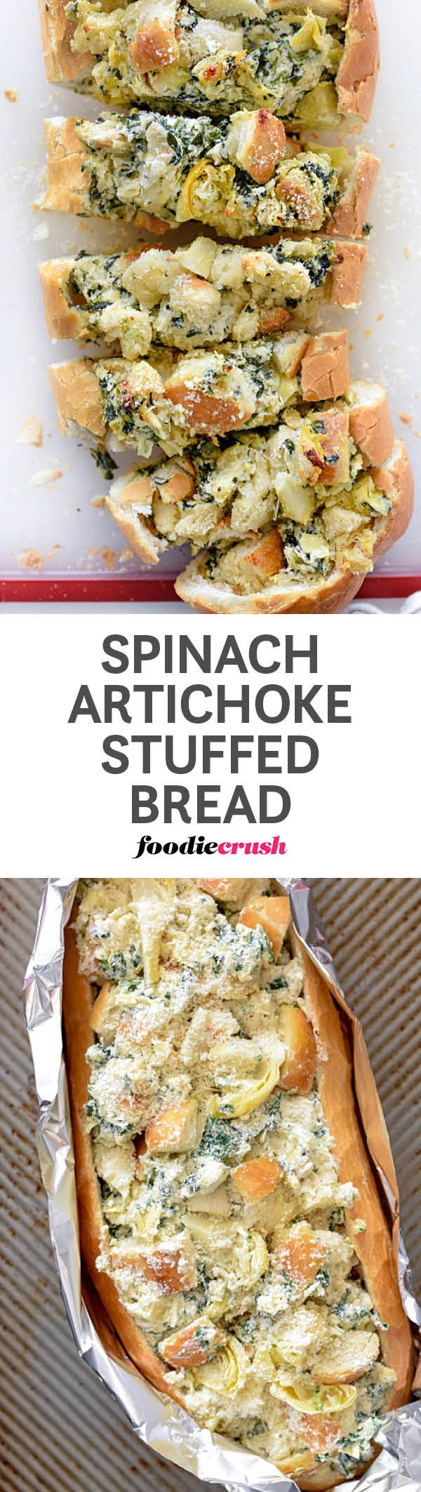 Spinach Artichoke Stuffed Bread