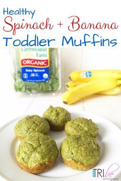 Spinach + Banana Healthy Breakfast Muffins Recipe for Toddlers