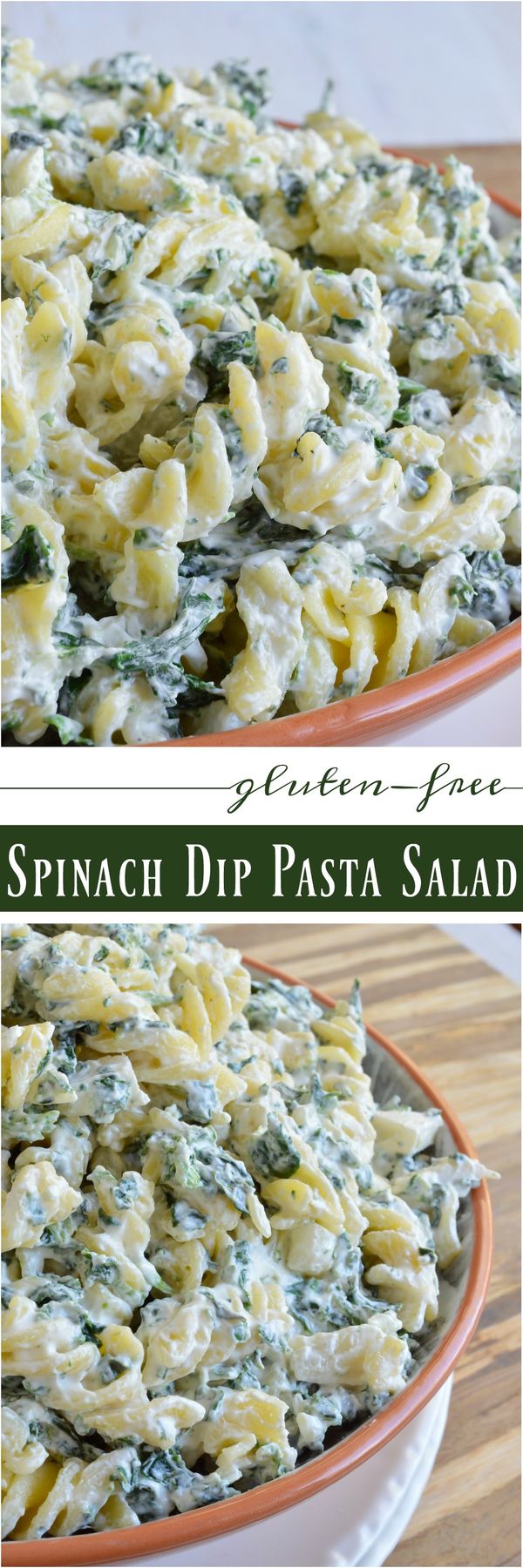 Spinach Dip Gluten Free Pasta Salad