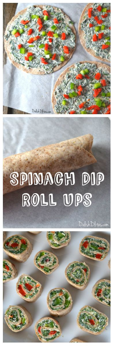 Spinach Dip Roll Ups