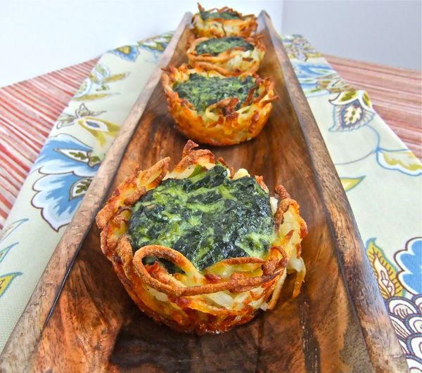 Spinach Potato Nest Bites