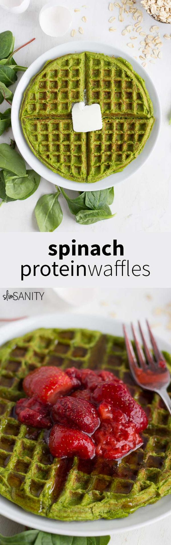 Spinach Protein Waffles