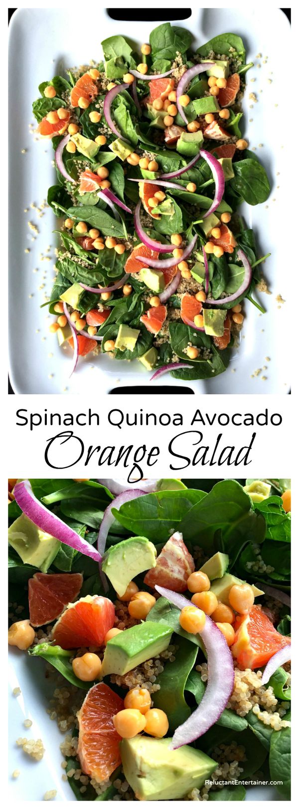 Spinach Quinoa Avocado Orange Salad