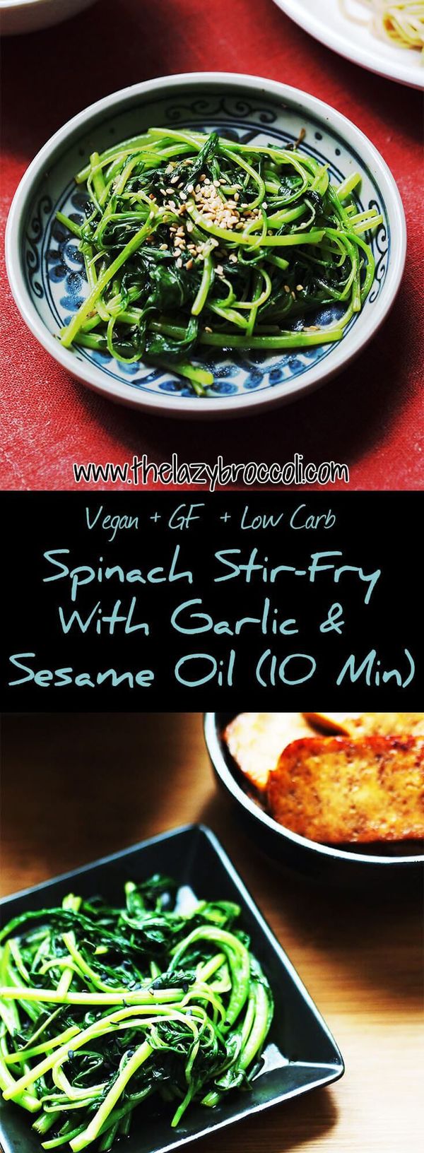 Spinach Stir Fry With Garlic And Sesame Oil