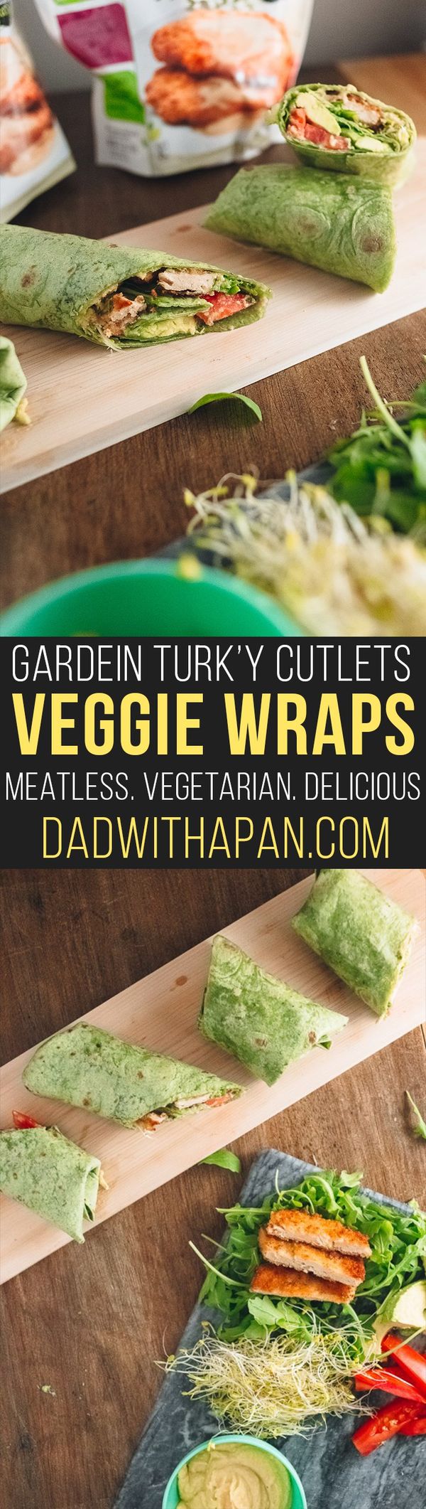 Spinach Veggie Wraps With Meatless Turk'y AND A GIVEAWAY