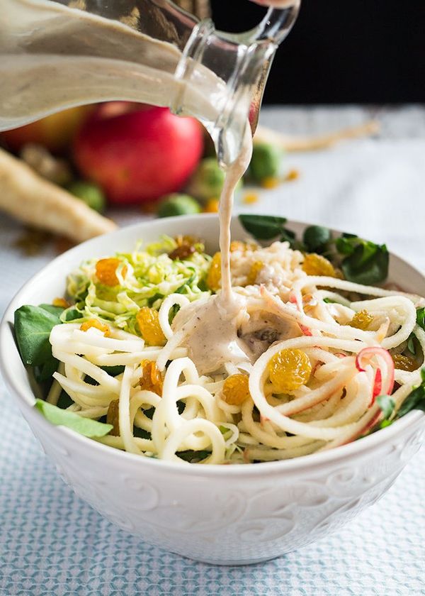 Spiralized Apple and Parsnip Power Bowl