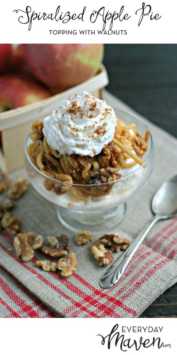 Spiralized Apple Pie Topping with Walnuts