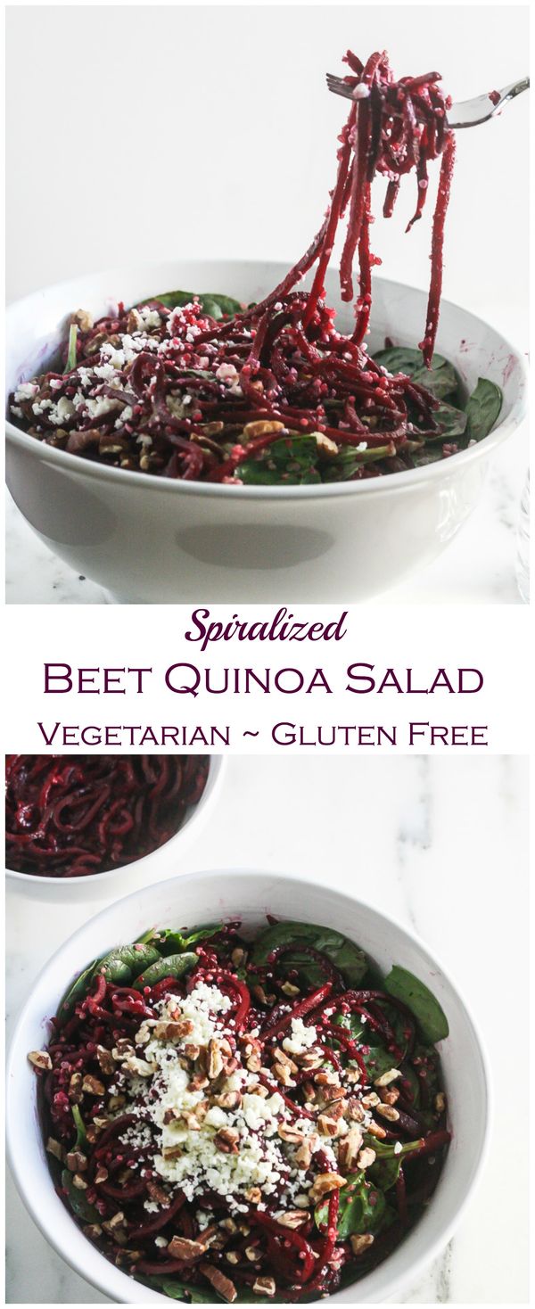 Spiralized Beet Quinoa Salad