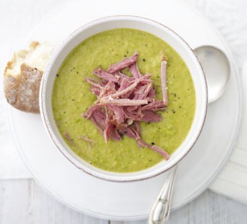 Split pea & green pea smoked ham soup