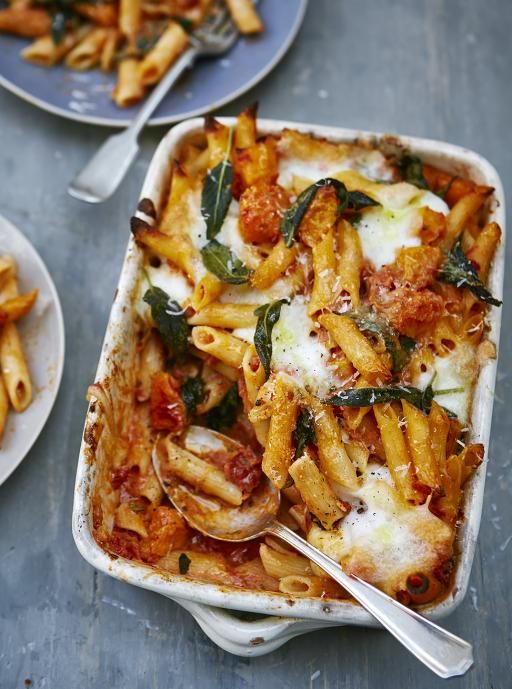 Squash and ricotta pasta bake