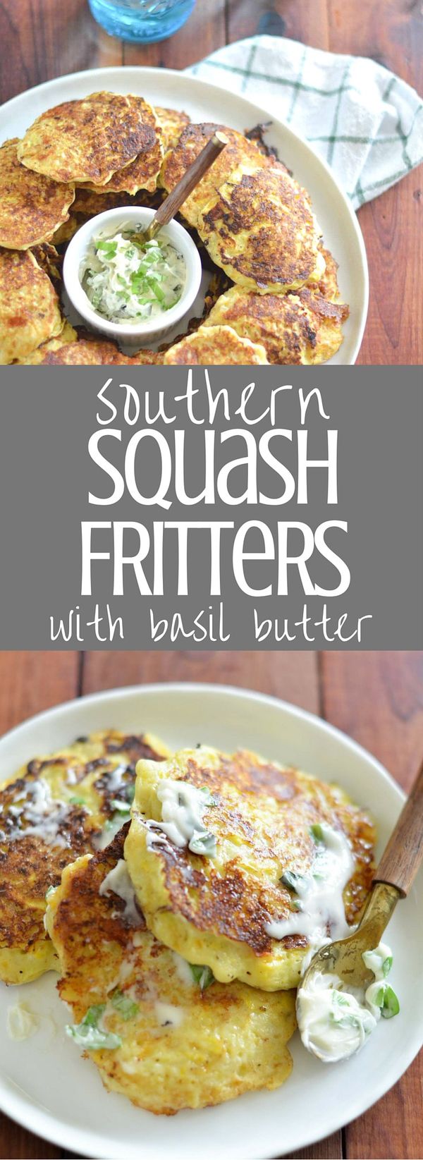 Squash Fritters with Basil Butter