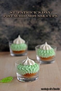 St. Patrick’s Day Pistachio Mousse Cups