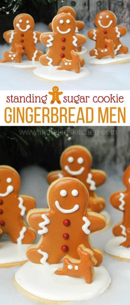 Standing Gingerbread Men Sugar Cookies