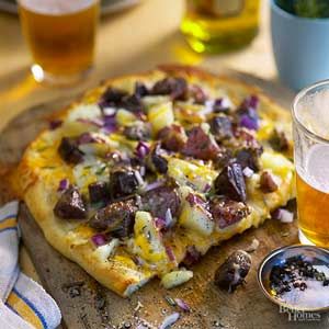 Steak and Potato Pizza