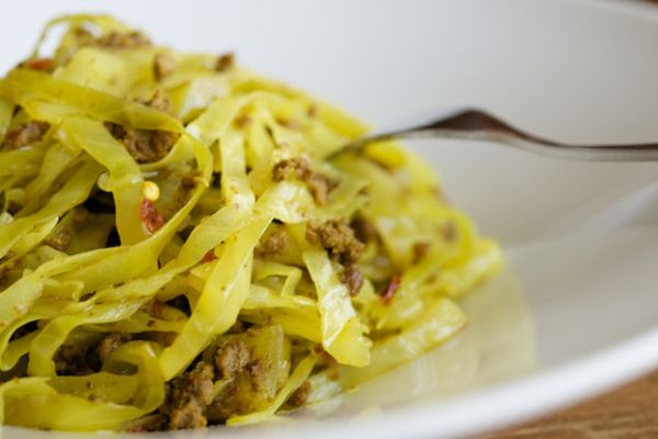 Steamed Cabbage (Used as Alternative to Rice or Noodles