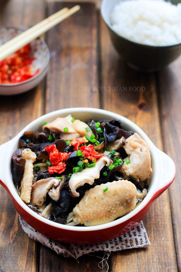 Steamed Chicken with Chinese Mushroom