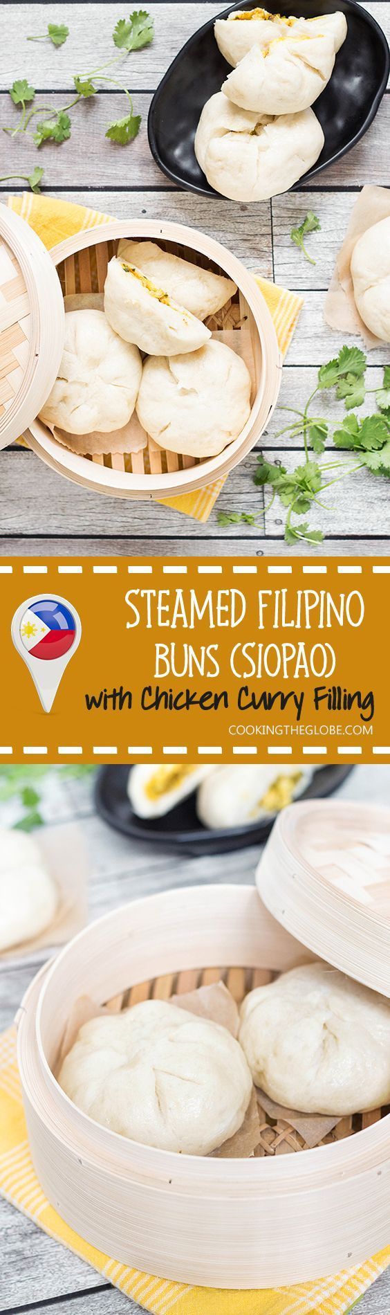 Steamed Filipino Buns (Siopao with Chicken Curry Filling
