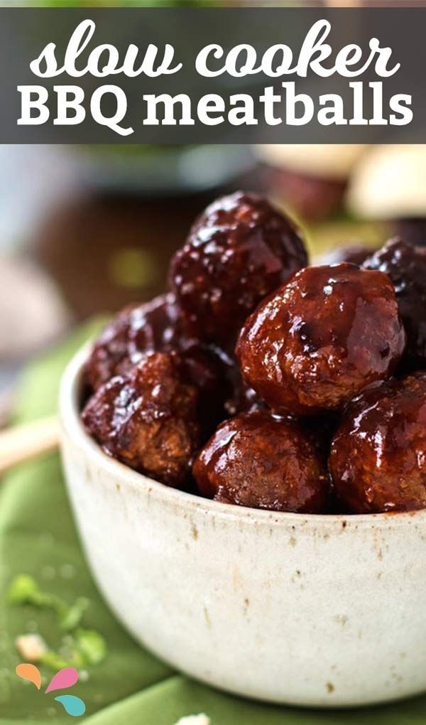 Sticky BBQ Slow Cooker Meatballs