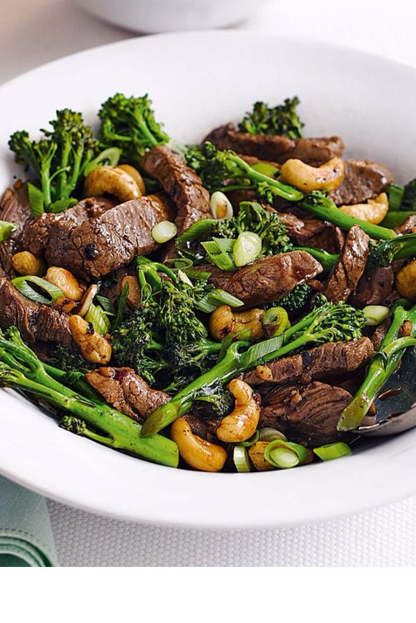 Sticky beef with cashews