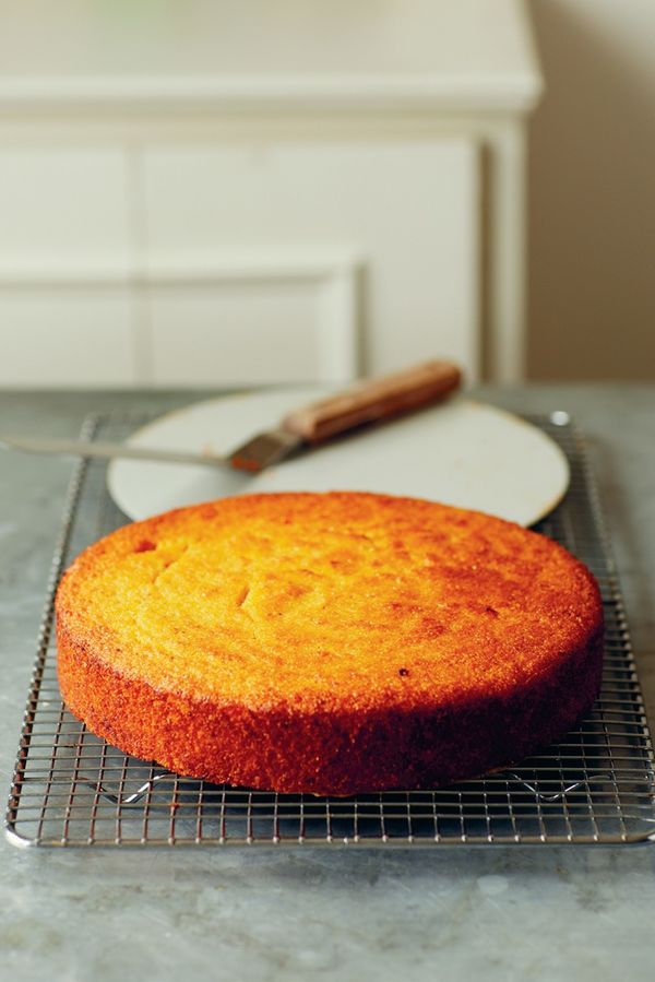 Sticky orange polenta cake