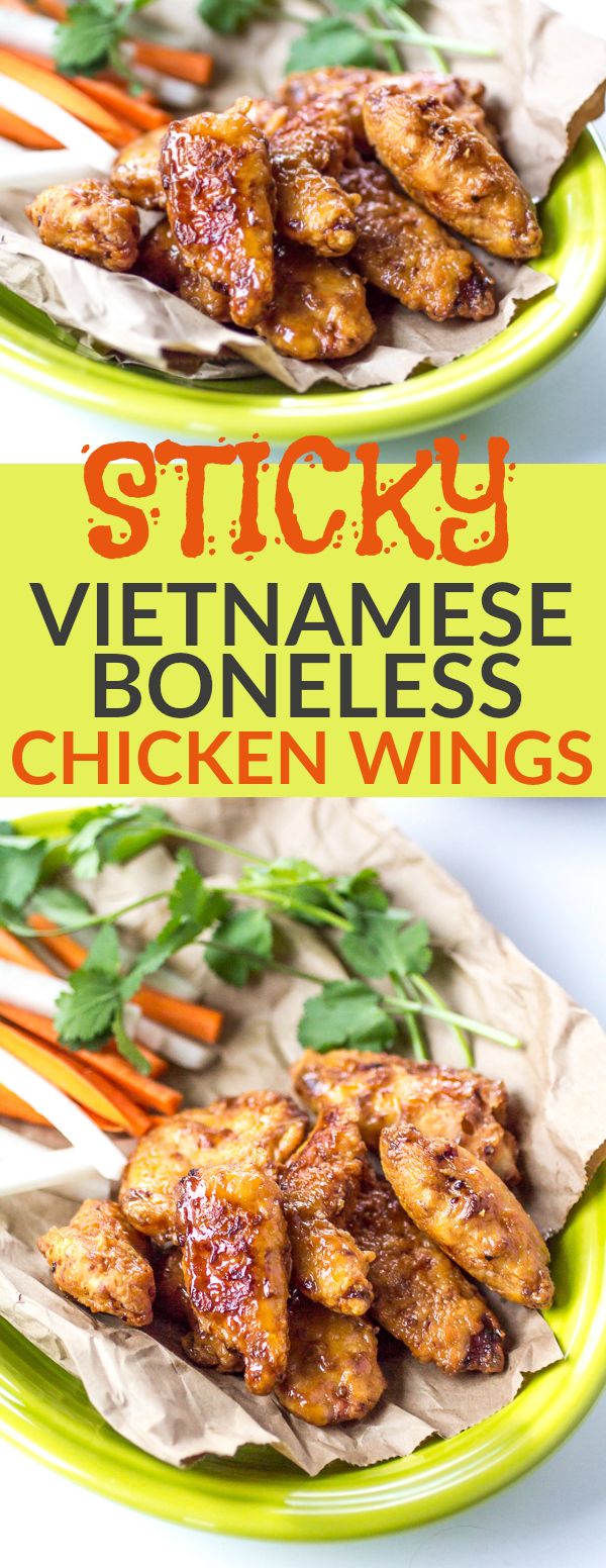 Sticky Vietnamese Boneless Wings (Pok Pok Chicken Wings!