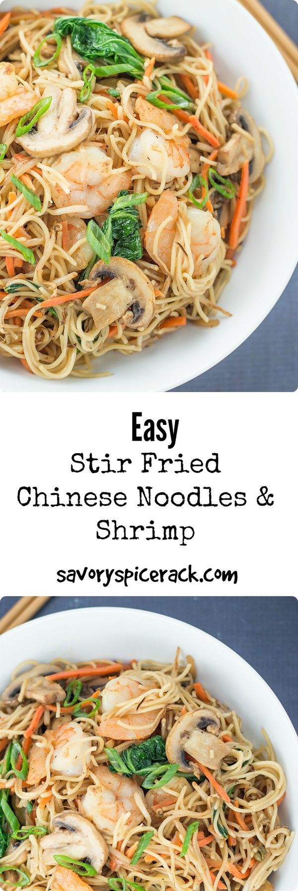 Stir Fried Chinese Noodles with Shrimp