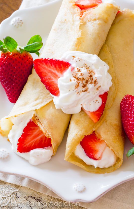 Strawberries 'n Orange Cream Crepes