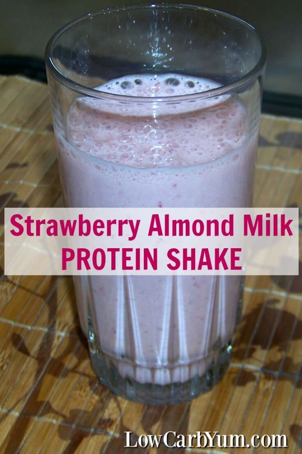 Strawberry Almond Milk Protein Shake