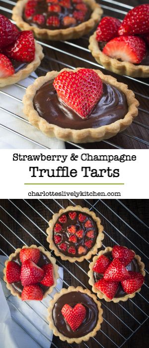 Strawberry & Champagne Truffle Tarts