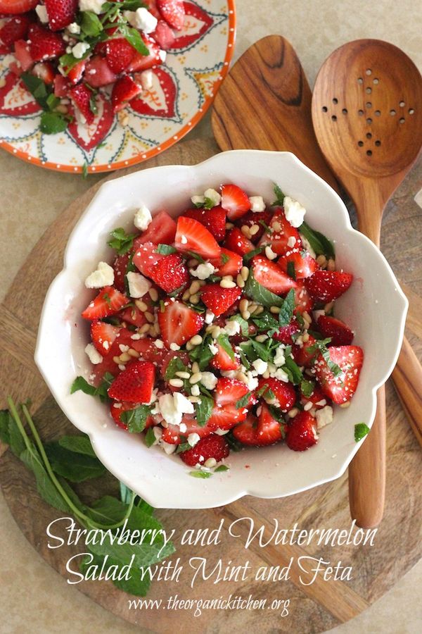 Strawberry and Watermelon Salad with Mint and Feta