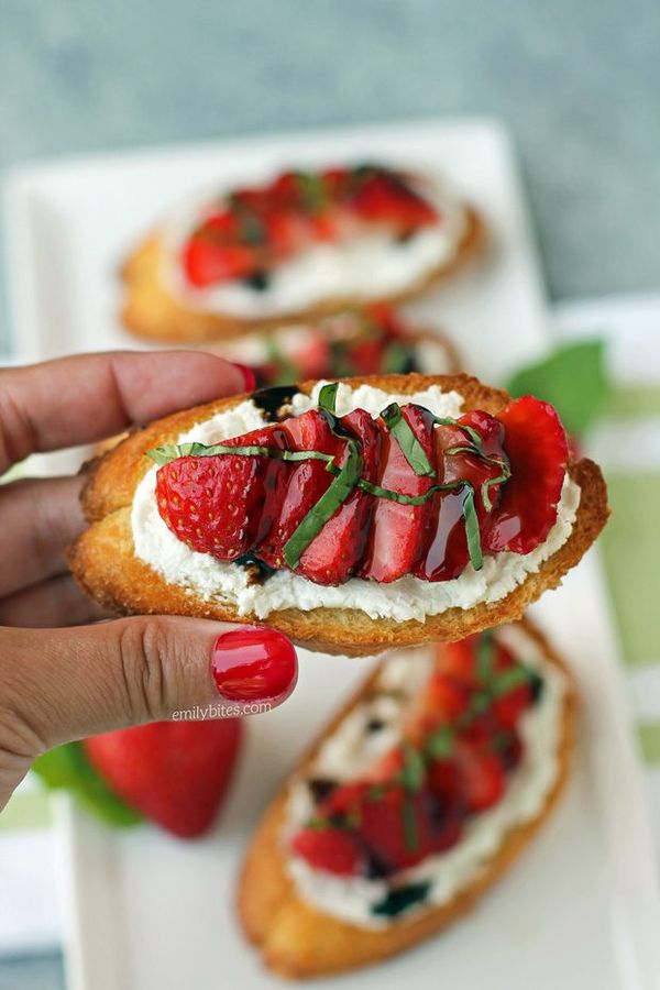 Strawberry Balsamic Bruschetta