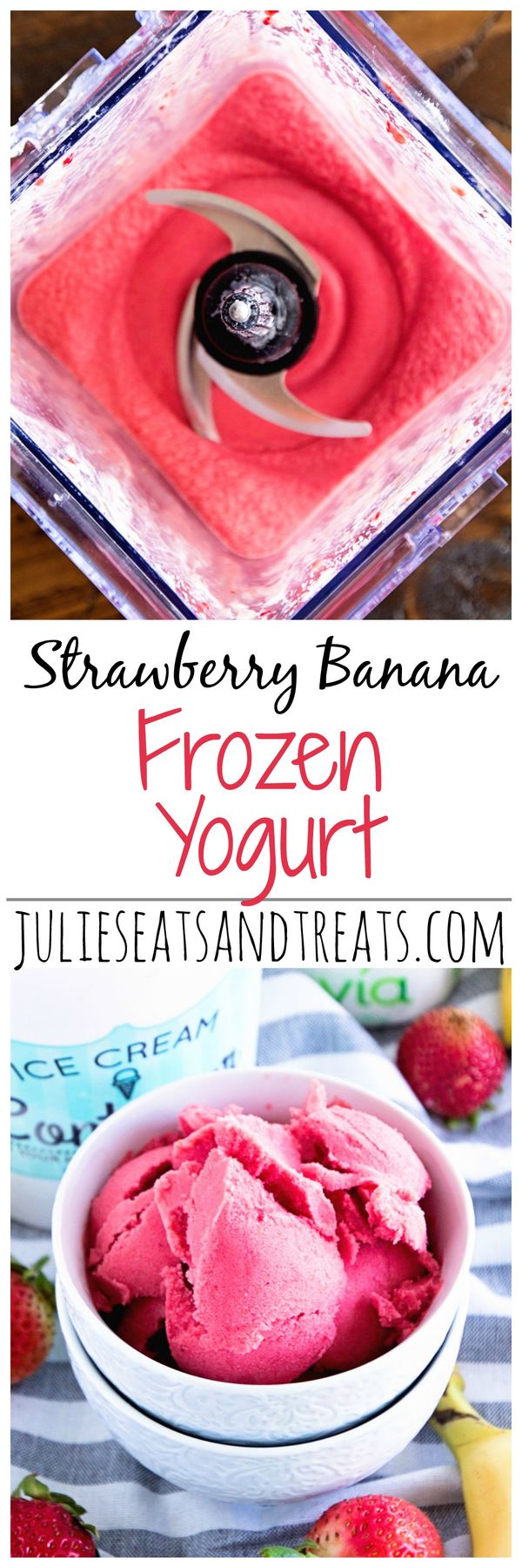 Strawberry Banana Frozen Yogurt