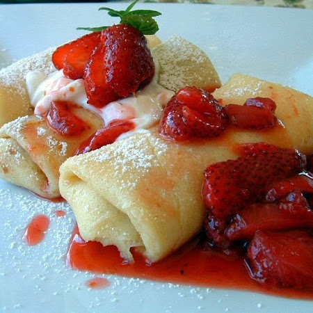 Strawberry Blintzes