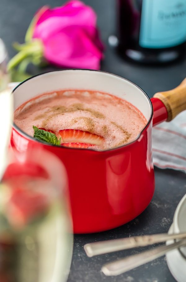 Strawberry Champagne Soup (Hot or Cold!