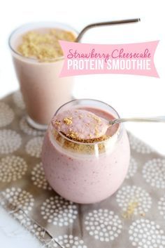 Strawberry Cheesecake Protein Smoothie