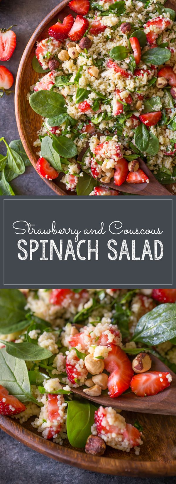 Strawberry Couscous Spinach Salad