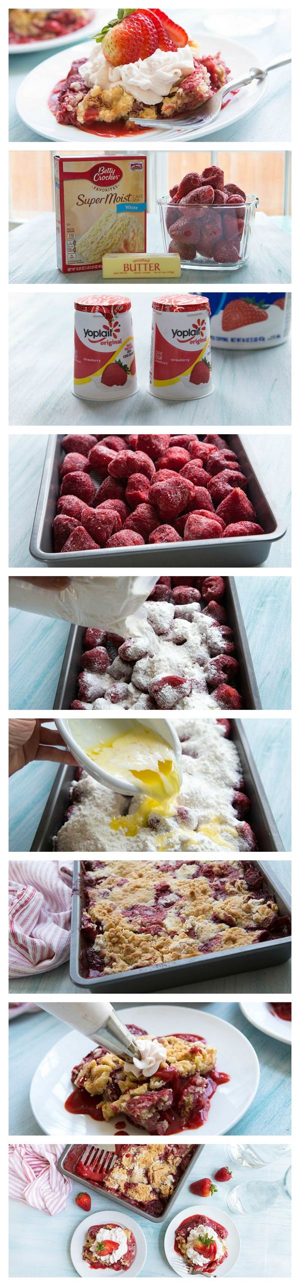 Strawberry Cream Dump Cake