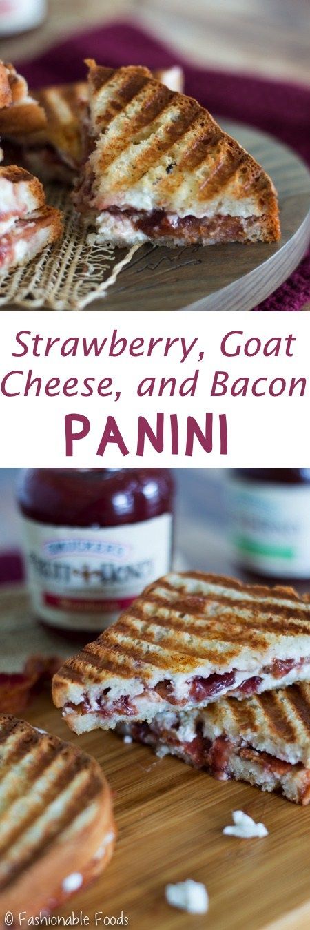 Strawberry, Goat Cheese, and Bacon Panini