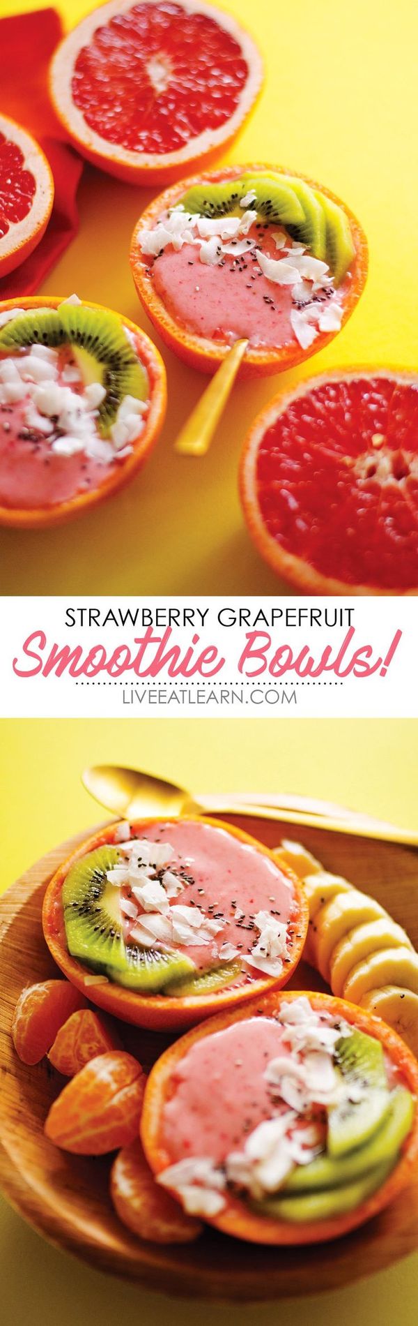 Strawberry Grapefruit Smoothie Bowls