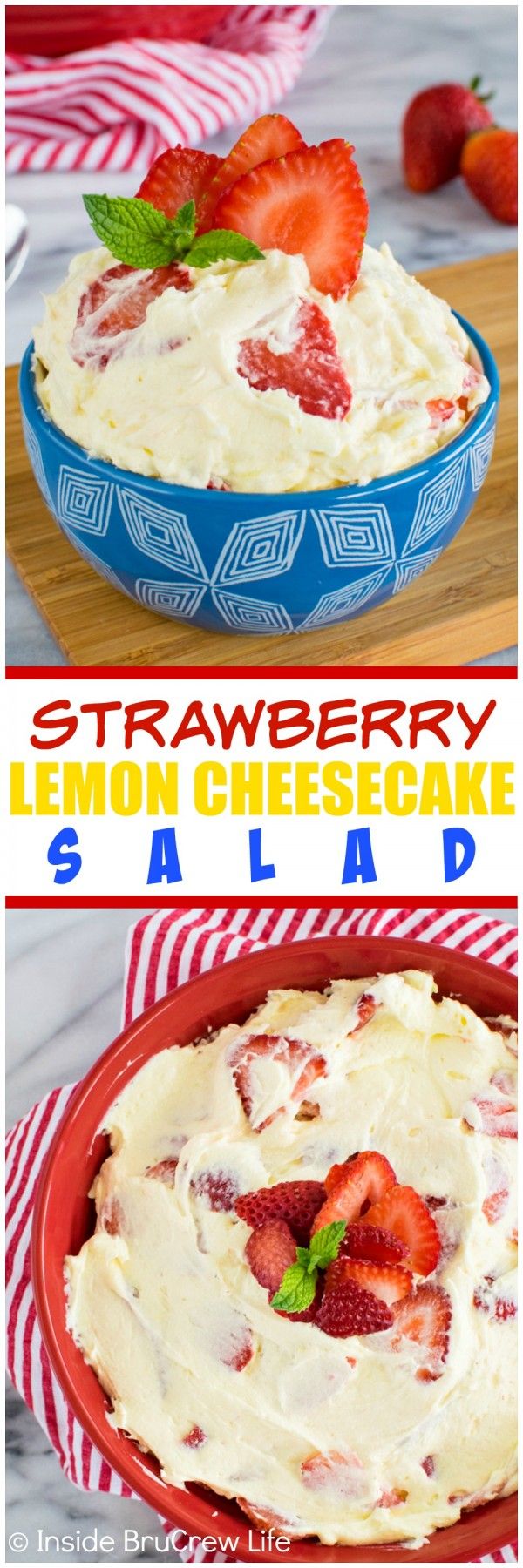 Strawberry Lemon Cheesecake Salad