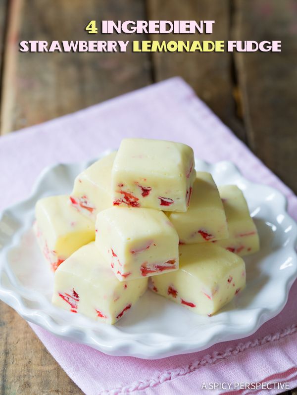 Strawberry Lemonade Fudge