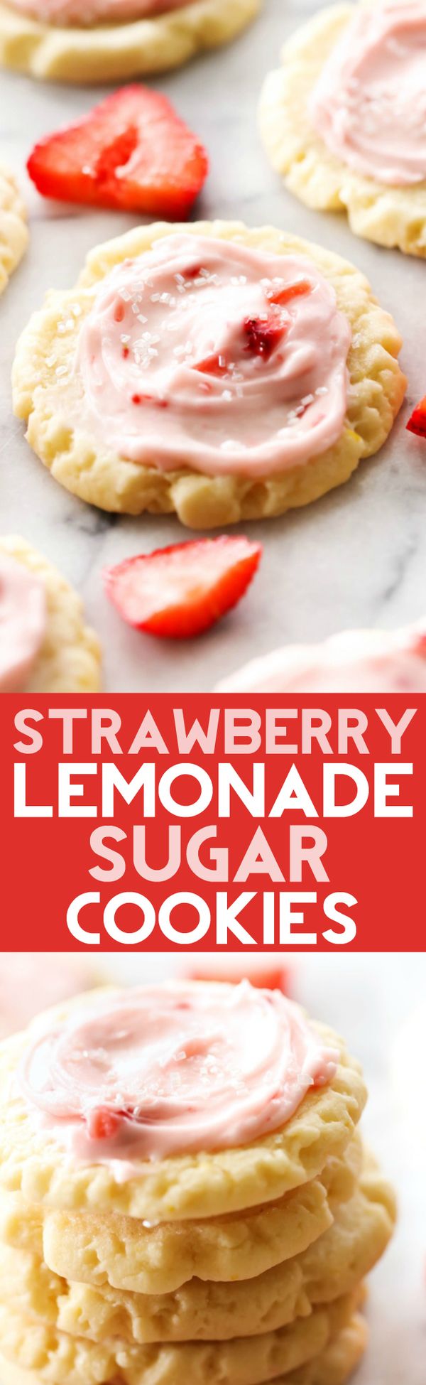 Strawberry Lemonade Sugar Cookies