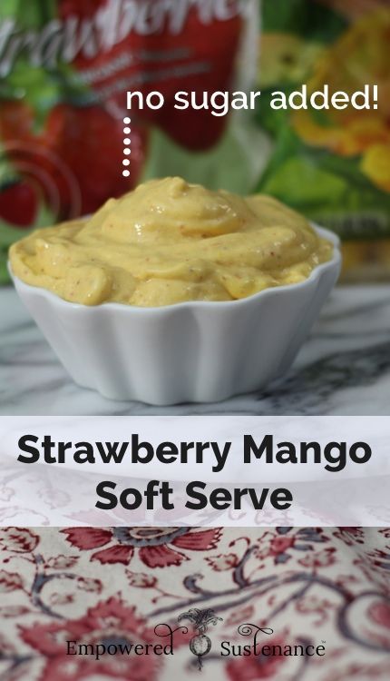 Strawberry Mango Soft Serve (Paleo, No Sugar Added