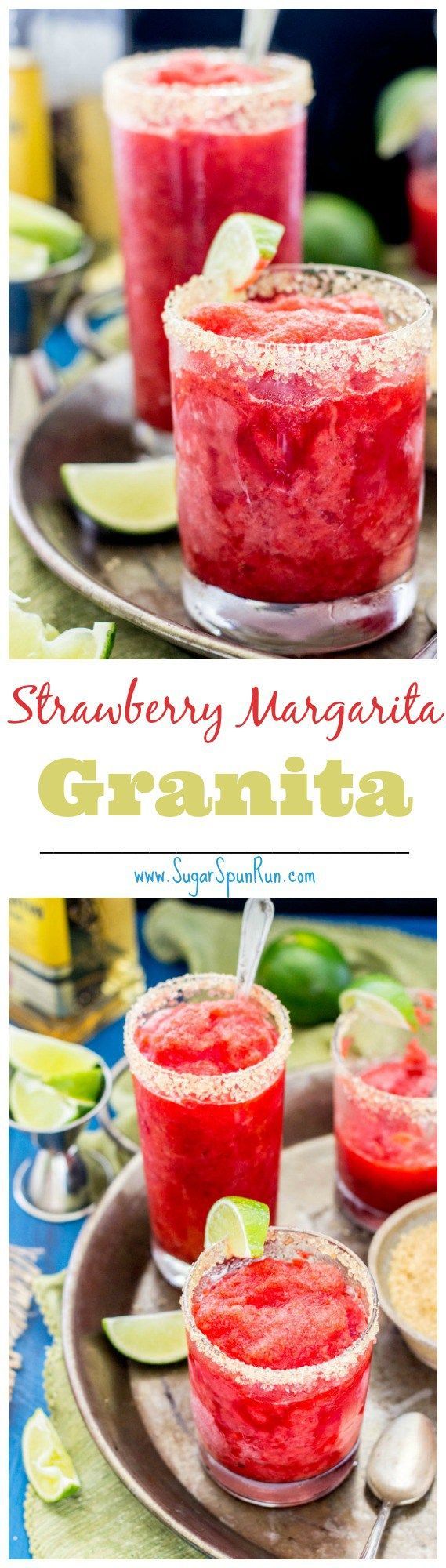 Strawberry Margarita Granita